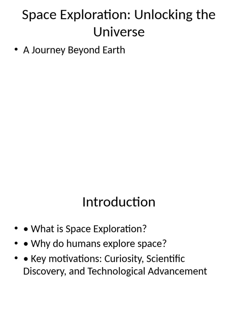 Space Exploration Key Milestones And Future Pdf
