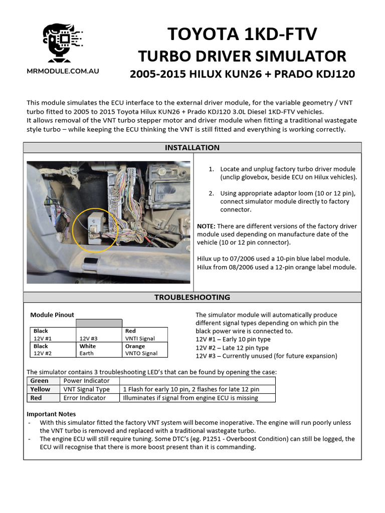 Toyota VNT Instructions V2.0 | PDF