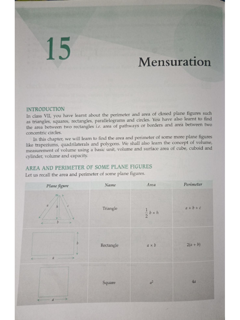ML Mensuration | PDF