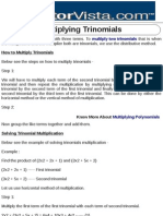 Multiplying Trinomials