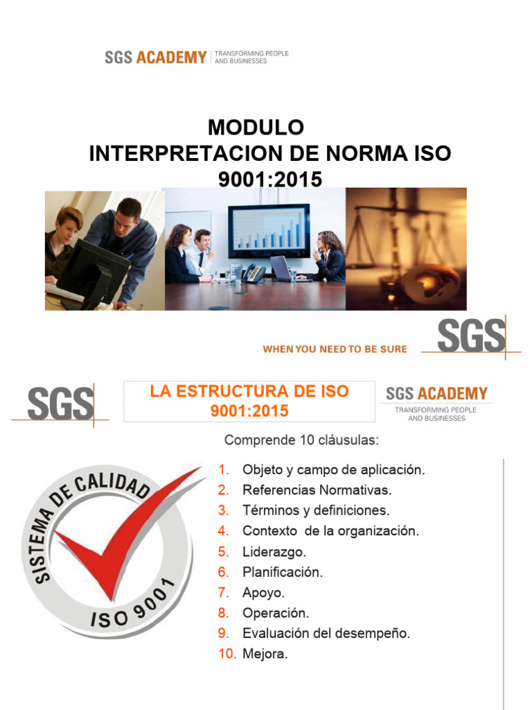 Interpretación de la Norma ISO 9001:2015 | PDF | Sistema de manejo de ...