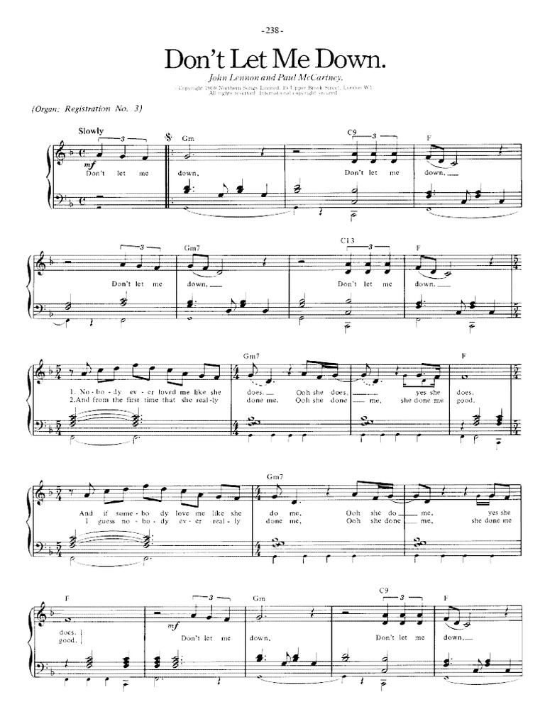 The Beatles - Don't Let Me Down | PDF