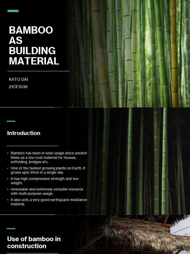 Bamboo as a Sustainable Building Material | PDF | Bamboo | Materials