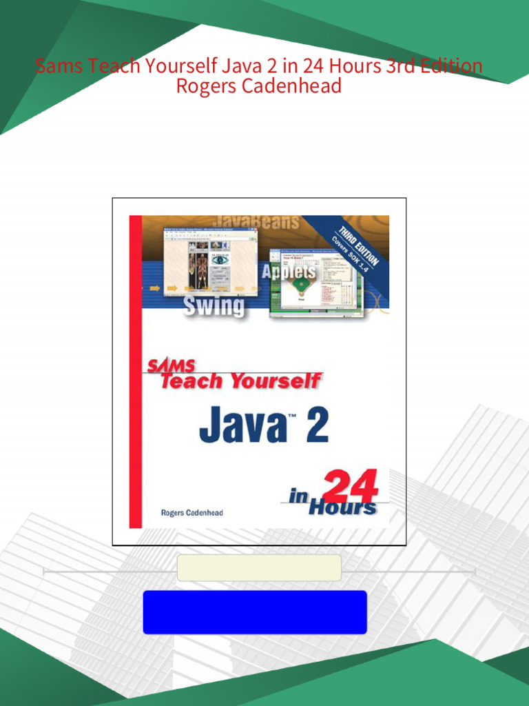 Sams Teach Yourself Java 2 in 24 Hours 3rd Edition Rogers Cadenhead ...