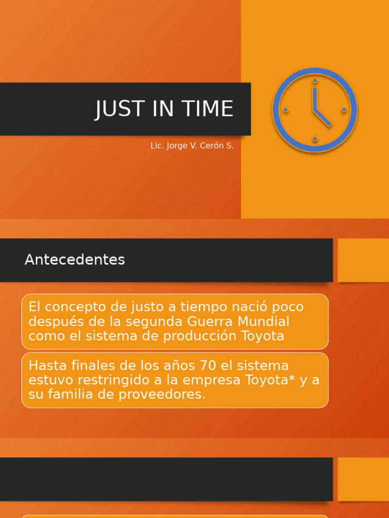Introducción al sistema Just in Time (JIT) | PDF | Lean Manufacturing ...