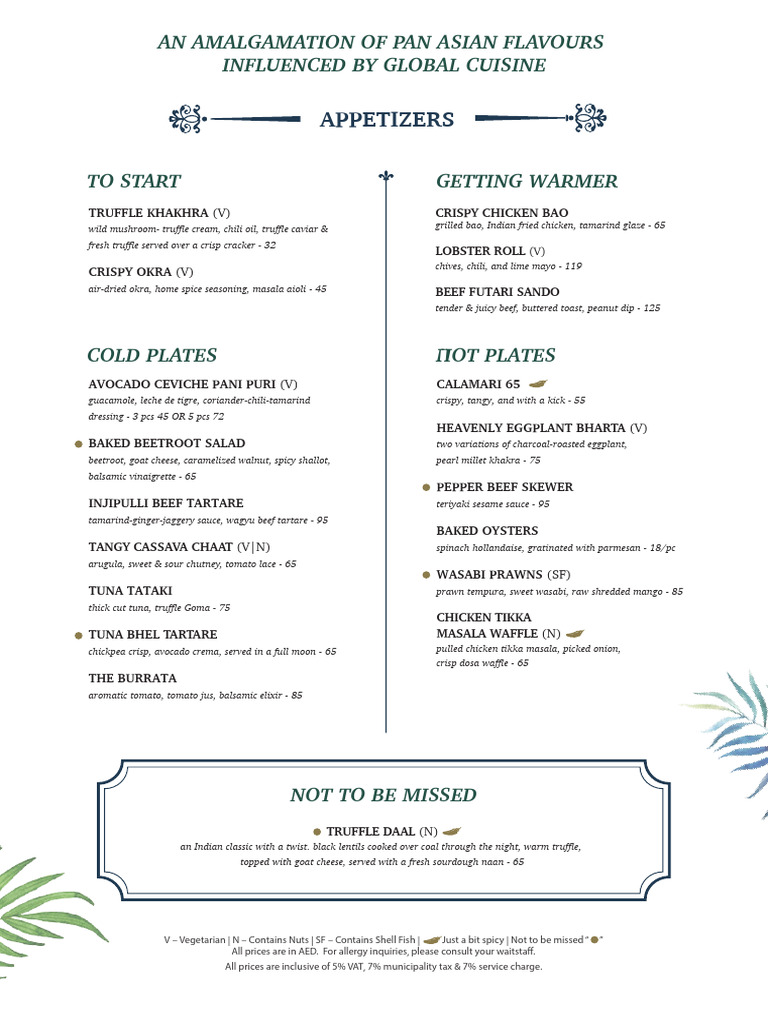 Vegetarian Global Fusion Menu | PDF | Indian Cuisine | Sauce