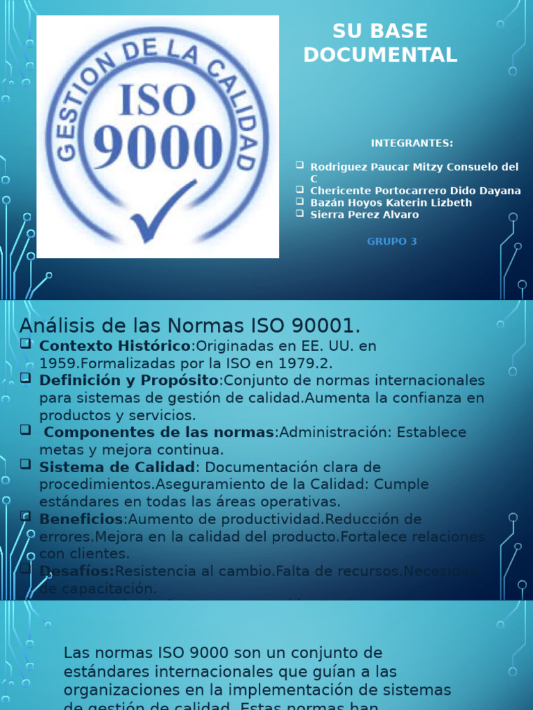 Análisis de Normas ISO 9000 y Beneficios | PDF | Calidad (comercial ...