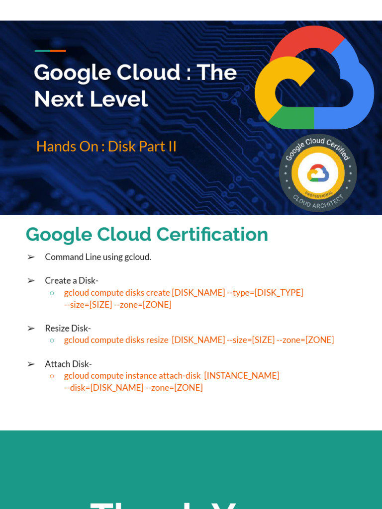 Google Cloud Disk Management Guide | PDF