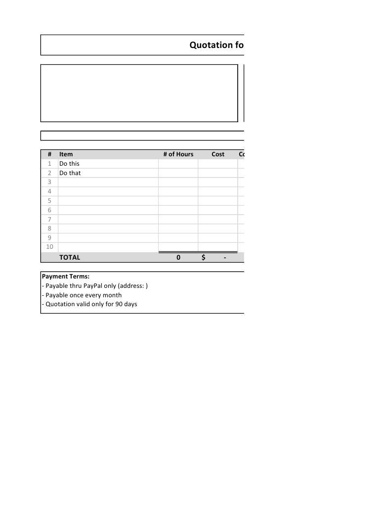Service Quotation and Payment Terms | PDF