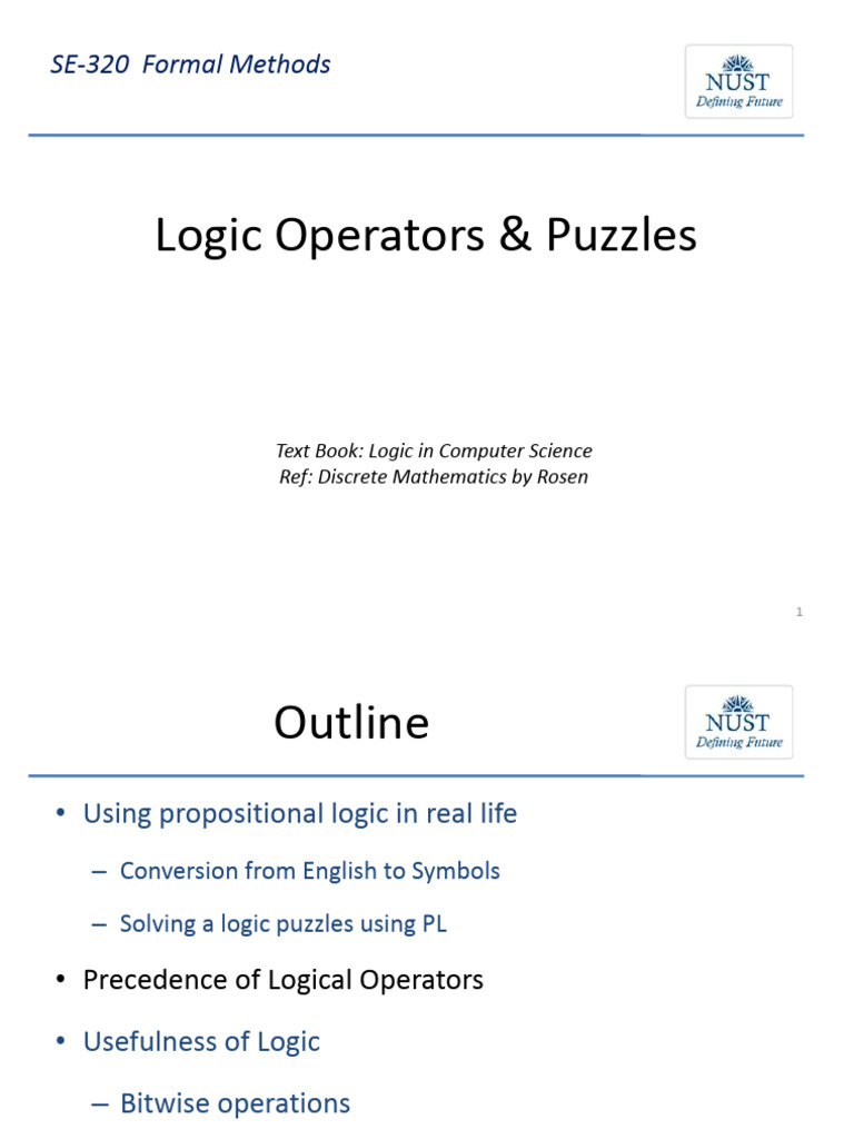 05 Logic Operators Puzzles - pptx-3 | PDF | Logic | Theoretical ...