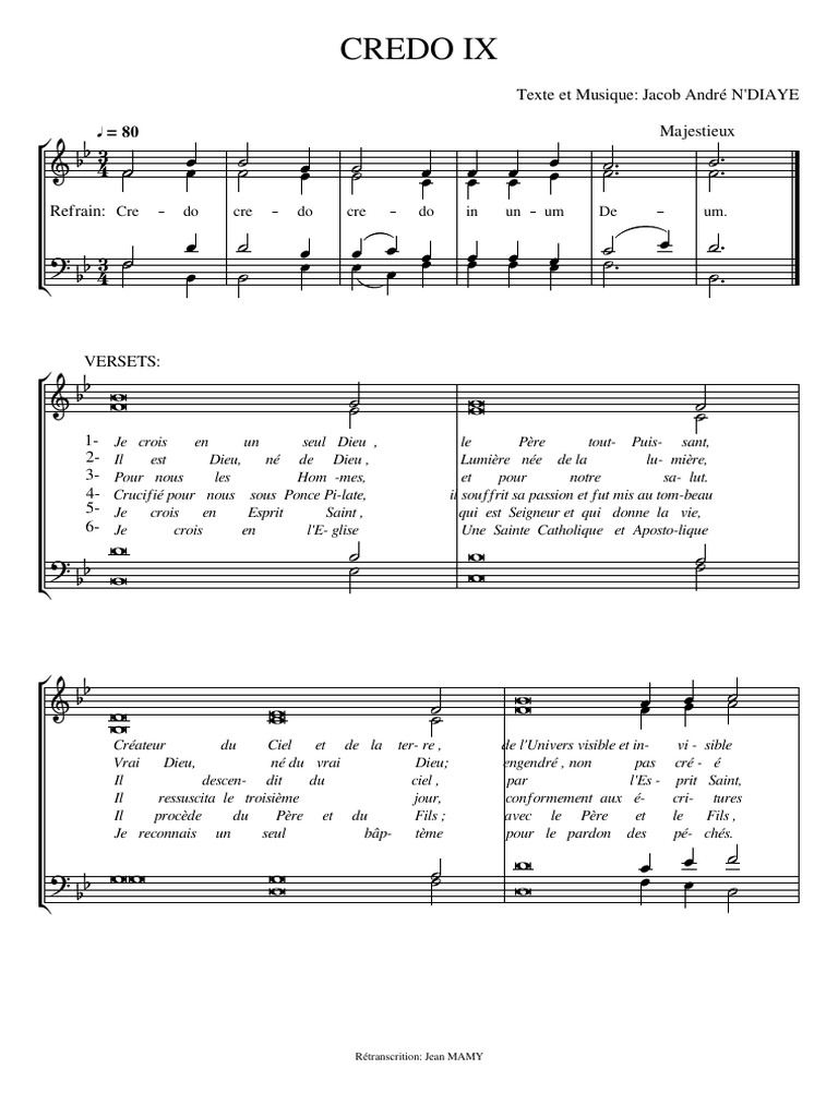 CREDO IX : Paroles et Musique | PDF | Doctrines et croyances ...