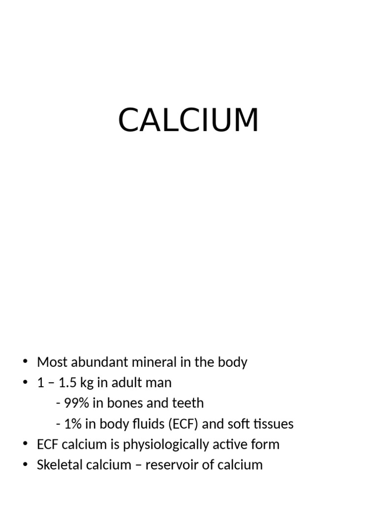 Comprehensive Guide to Calcium Functions | PDF