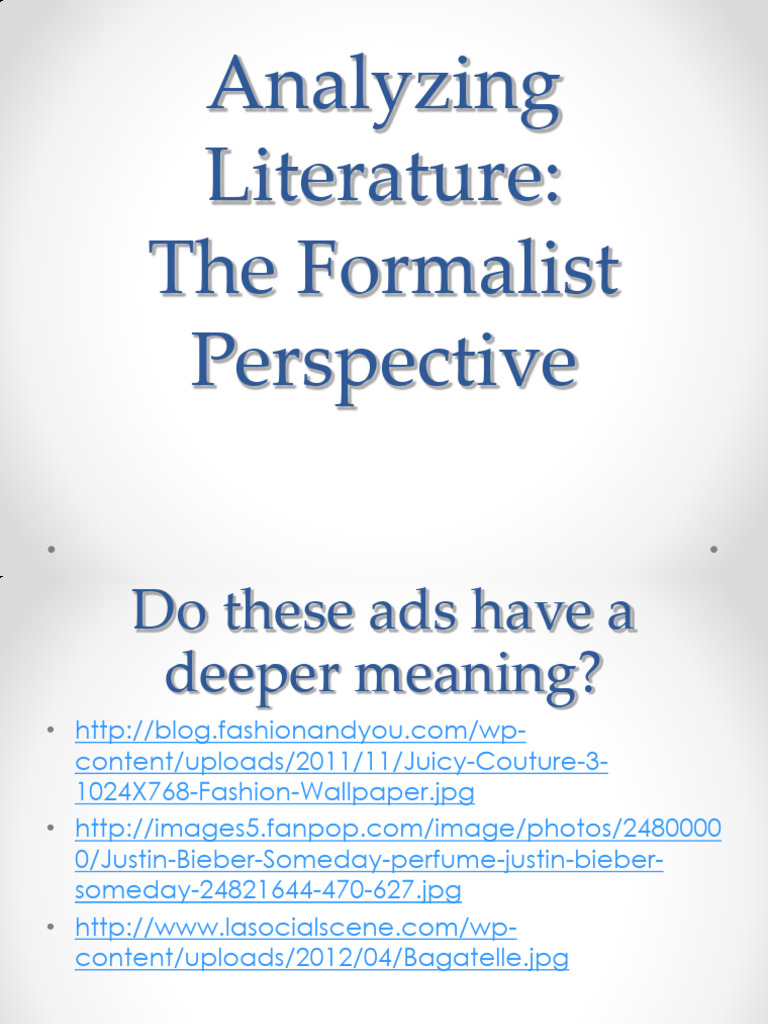 Formalist Perspective in Literary Analysis | PDF | Liberal Arts ...