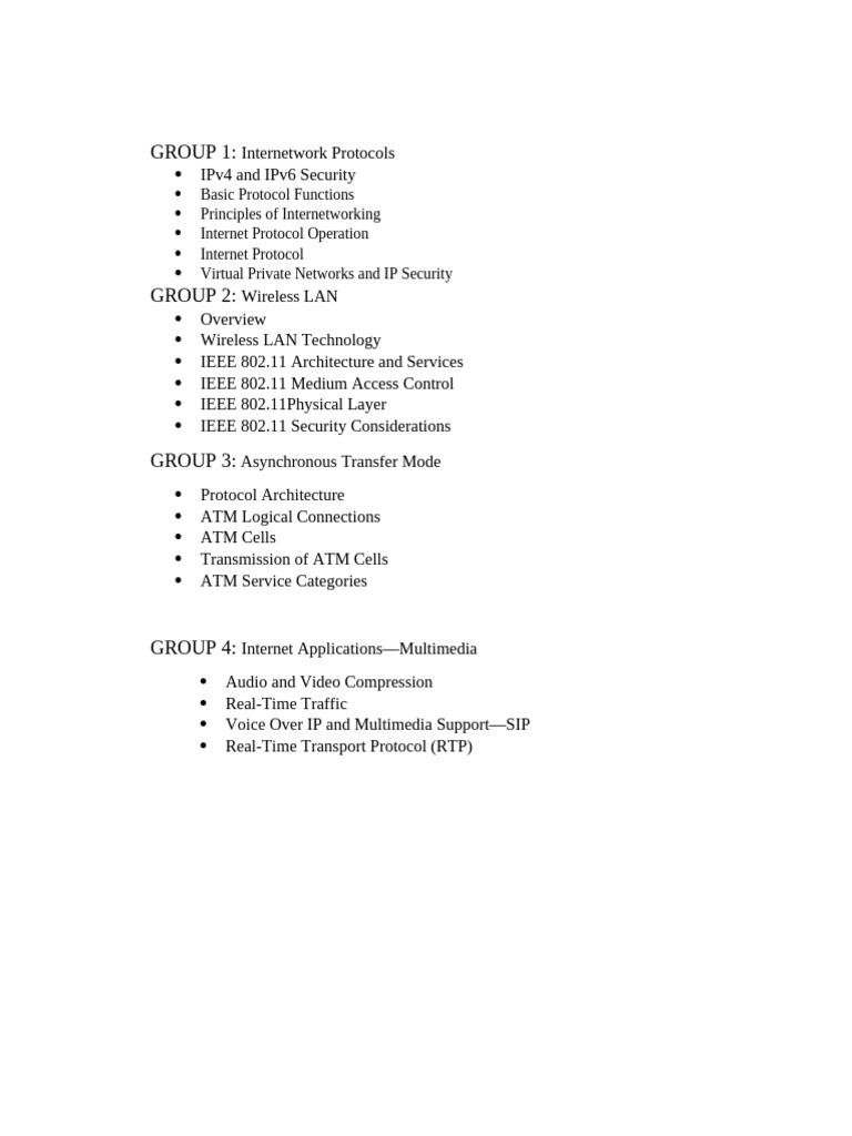 Networking Protocols and Multimedia Overview | PDF