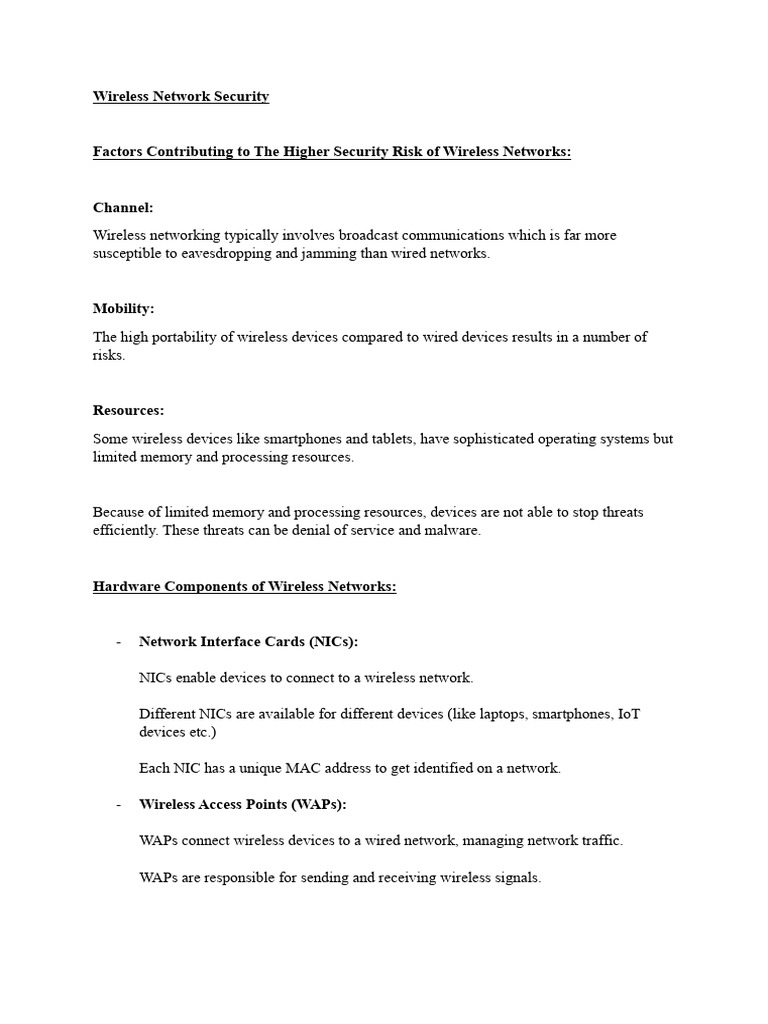 Wireless Network Security Threats Explained | PDF | Computer Network ...