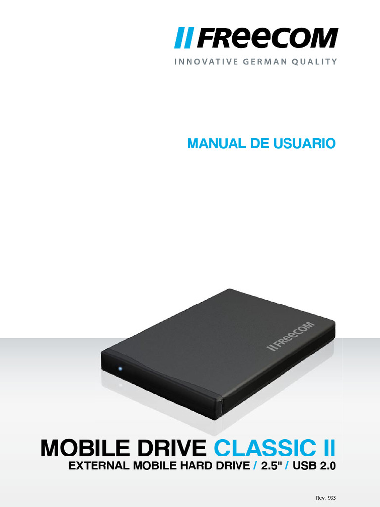 Manual de Usuario Freecom Mobile Drive II | PDF | Archivo de ...