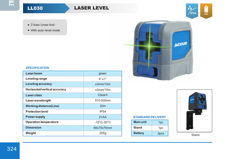 Green Laser Level Specifications Guide | PDF | Applied And ...