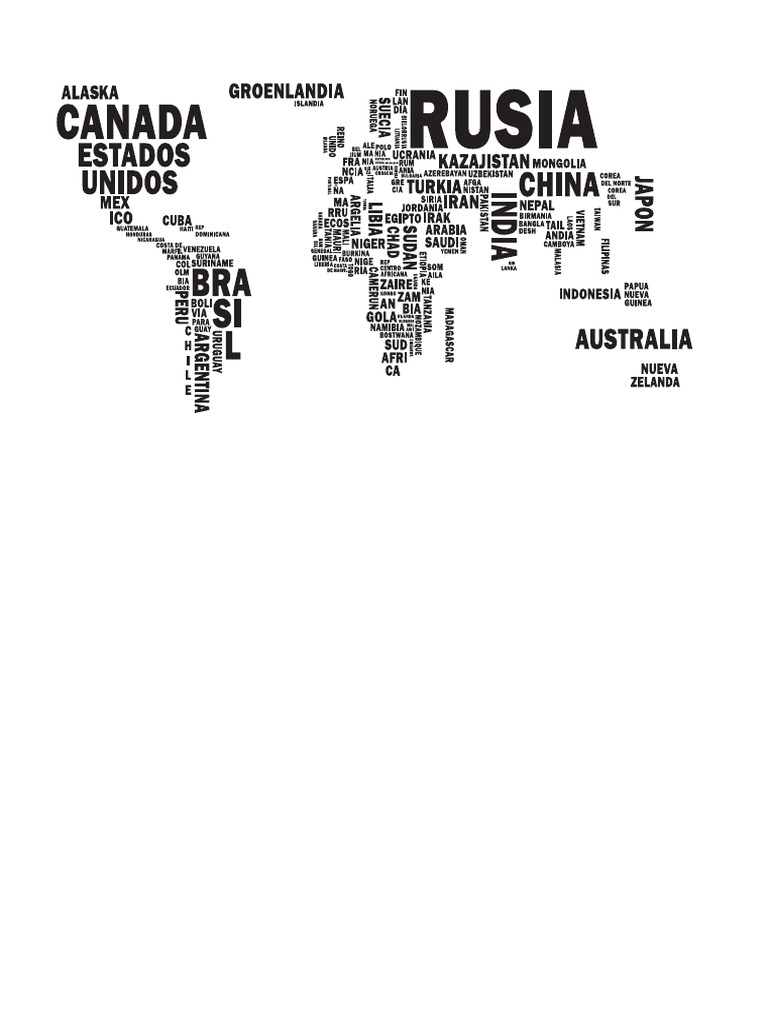 Mapa Mundi LETRAS | PDF