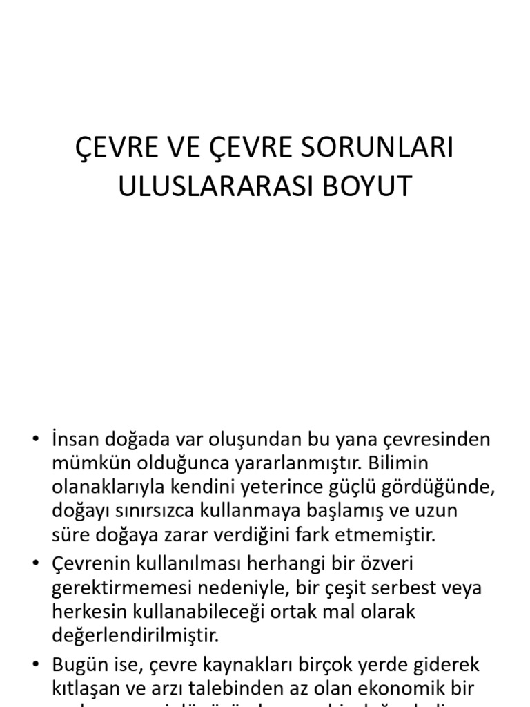 Hafta Çevre Ve Çevre Sorunlari | PDF
