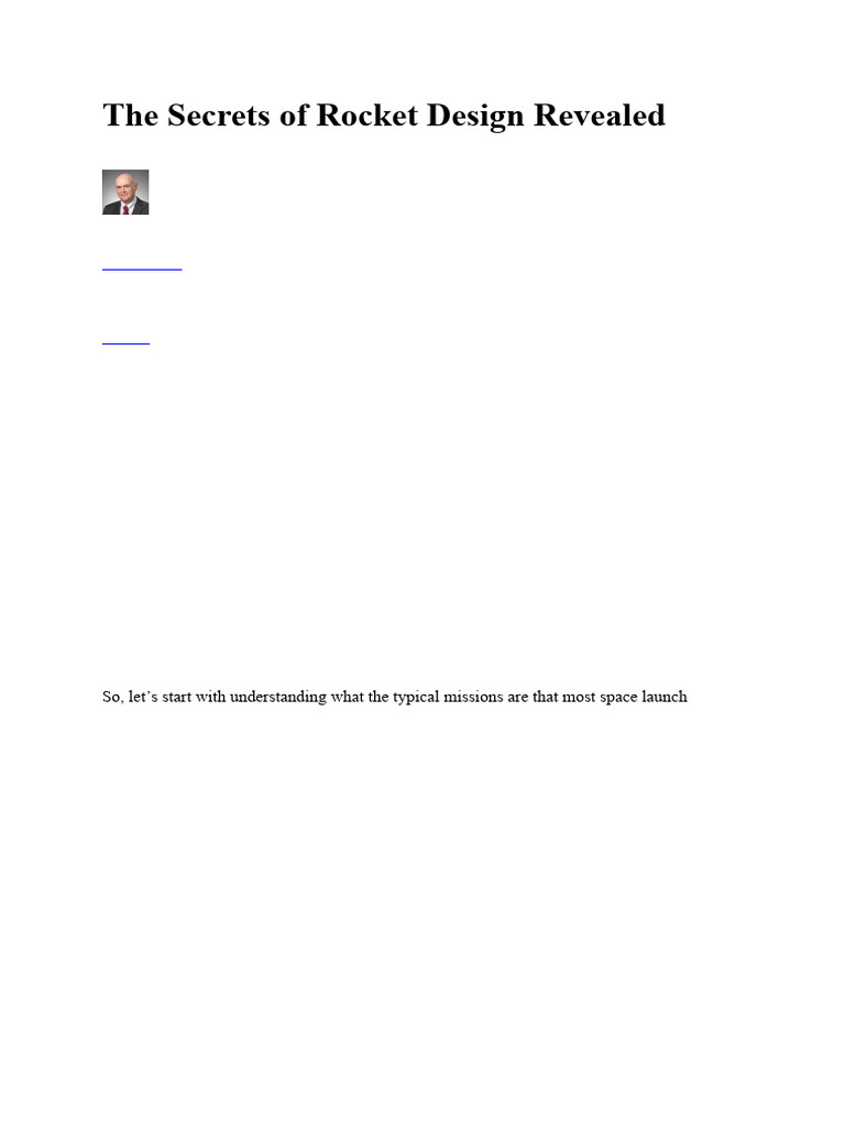 The Secrets of Rocket Design Revealed - Withpics | PDF | Multistage ...