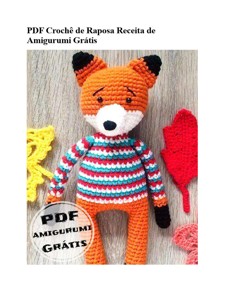 Receita Grátis de Raposa Amigurumi | PDF | Crochê