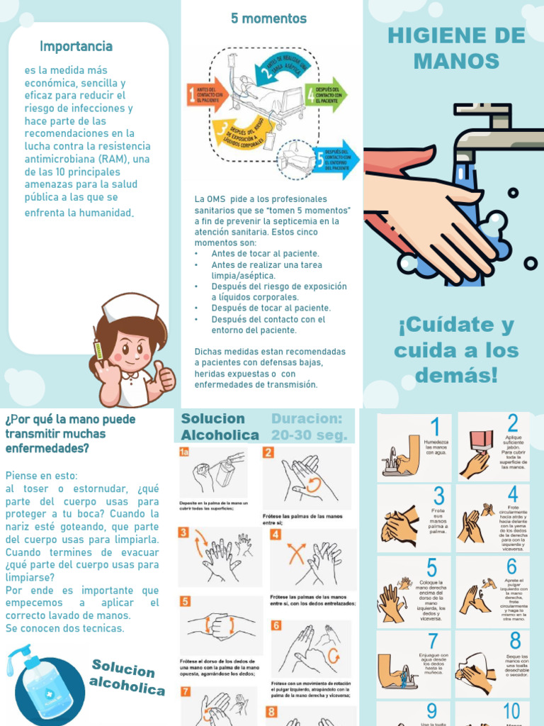 Pasos para un correcto lavado de manos | PDF