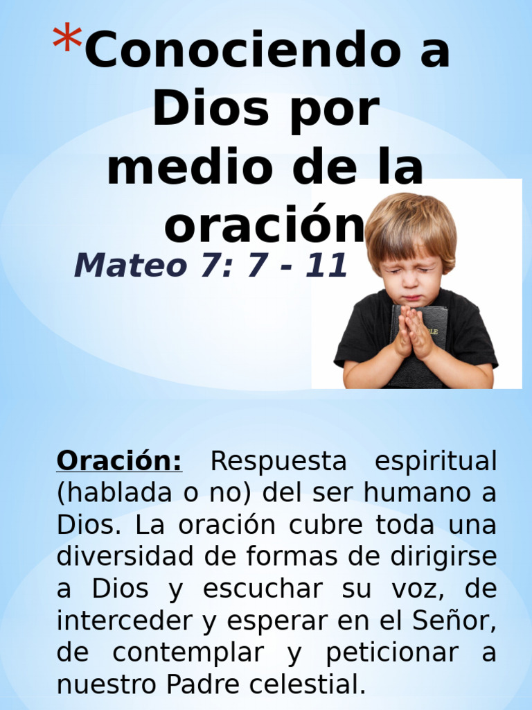 Conociendo A Dios Por Medio de La Oración | PDF | Oración | Creencia ...