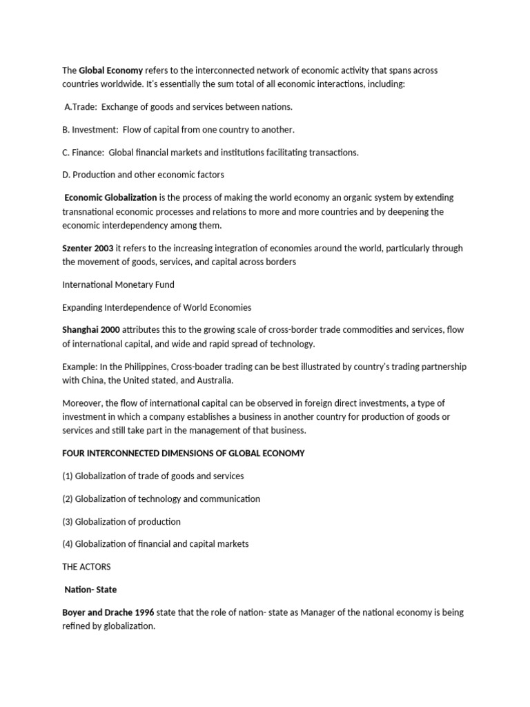 Group1 Contempoglobal Economy | PDF | Globalization | Bretton Woods System