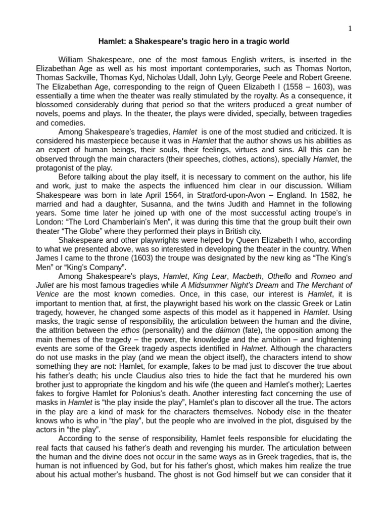 Hamlet Pdf Hamlet