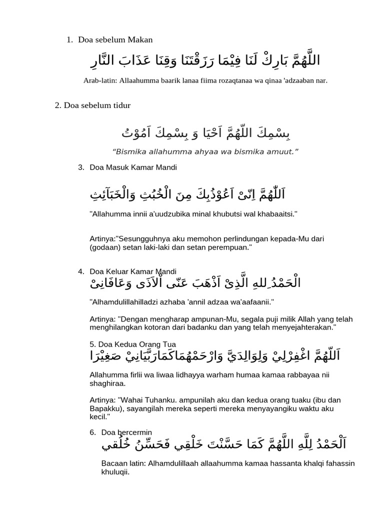 Doa sebelum Makan | PDF