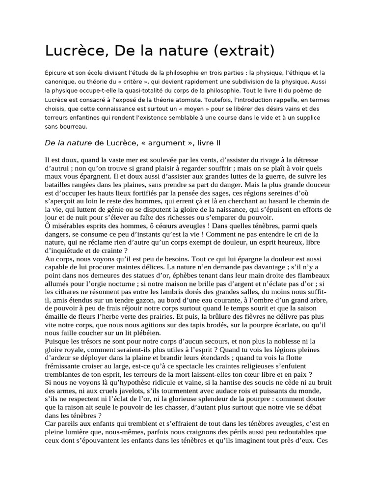 Lucrèce | PDF | Lucrèce