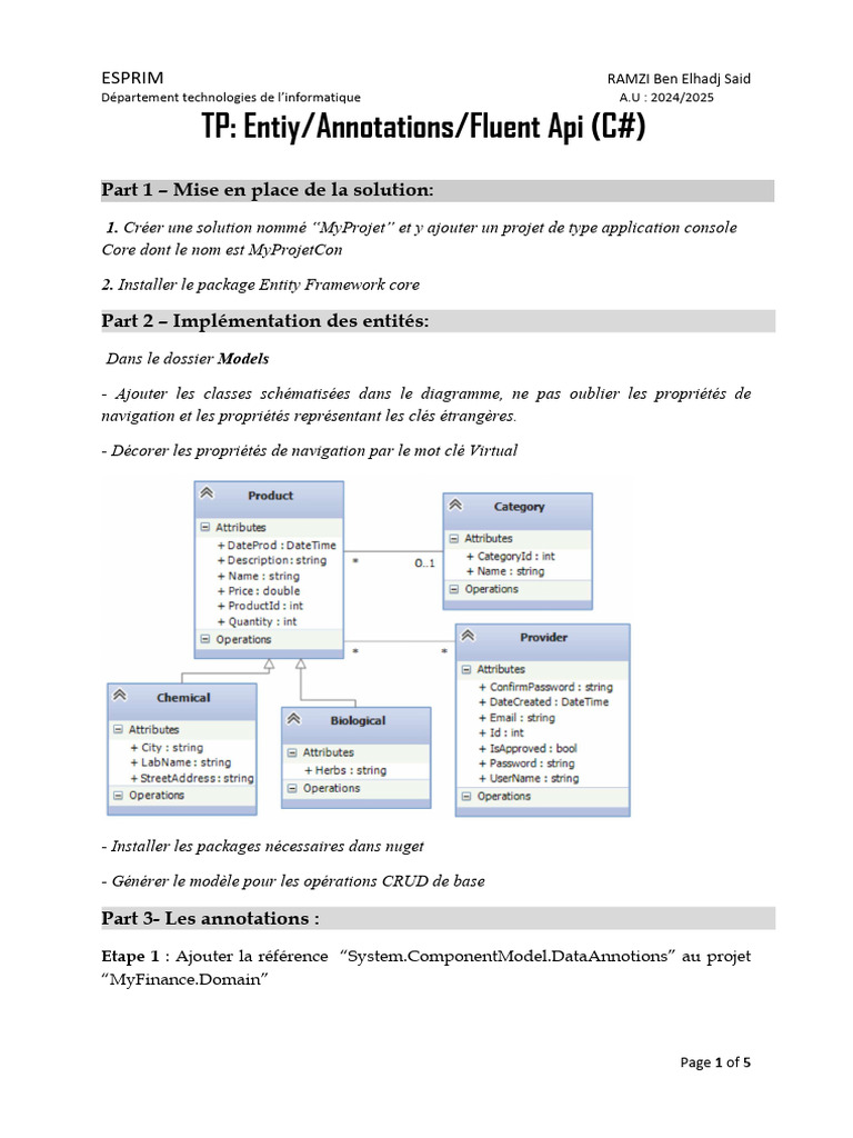 Annotations et Fluent API en C# | PDF | Informatique | Bibliothèque ...