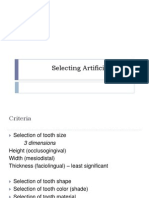 Selecting Artificial Teeth