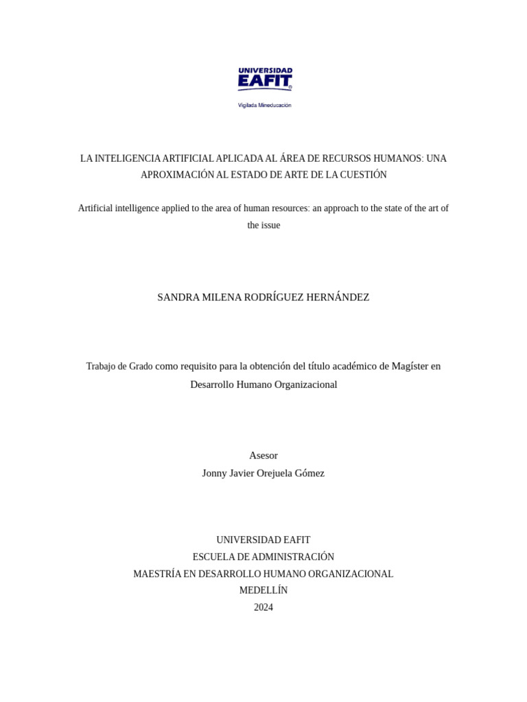 IA en Recursos Humanos: Estado del Arte | PDF | Inteligencia artificial ...