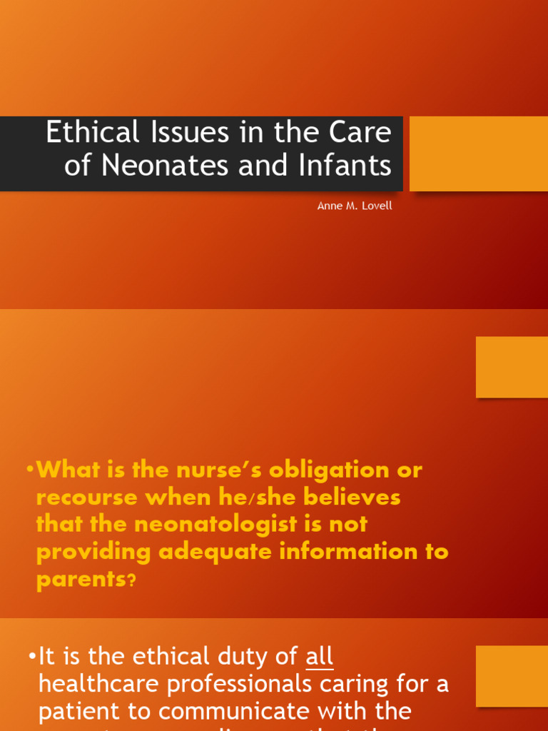 Ethical Challenges in Neonatal Care | PDF | Nursing | Infants