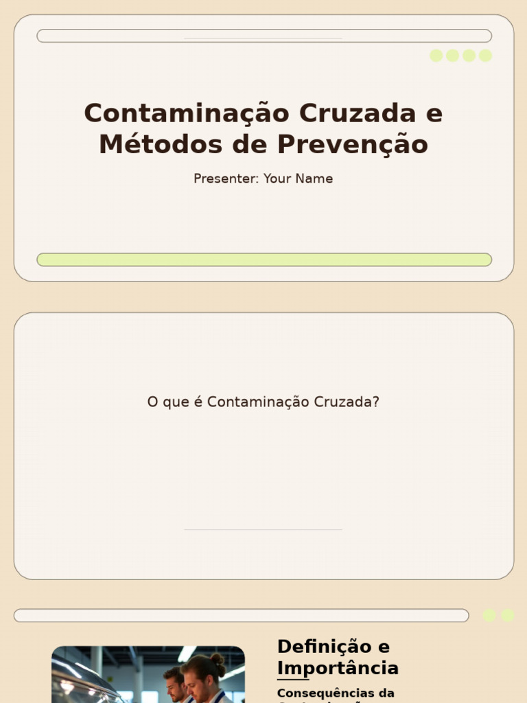 Prevenção de Contaminação Cruzada | PDF | Segurança dos alimentos ...