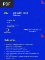 SQL - Subqueries and Schema: DR Gordon Russell