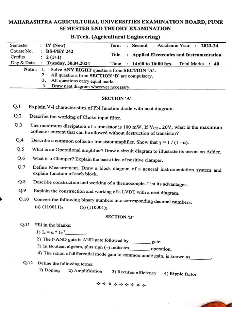 BS Phy Pyq | PDF