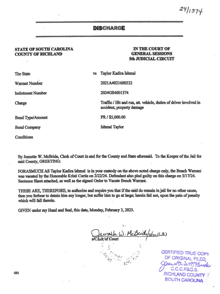 Dishcharge Form | PDF