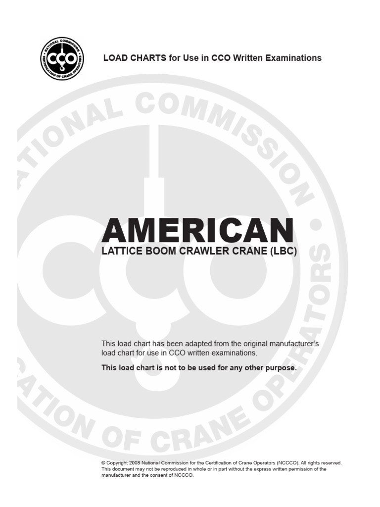 LBC Crawler Crane Load Chart for CCO | PDF | Crane (Machine ...