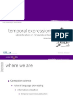 Temporal Expressions in Bio Medical Texts