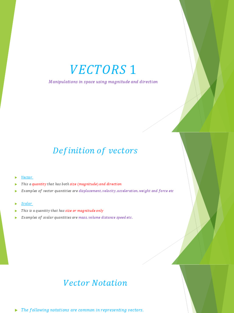 Handwritten Vector Notation Notes | PDF