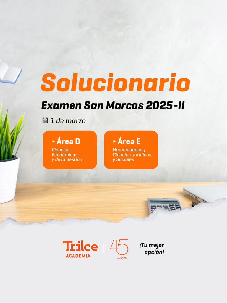 Solucionario Examen San Marcos 2025II PDF(00)