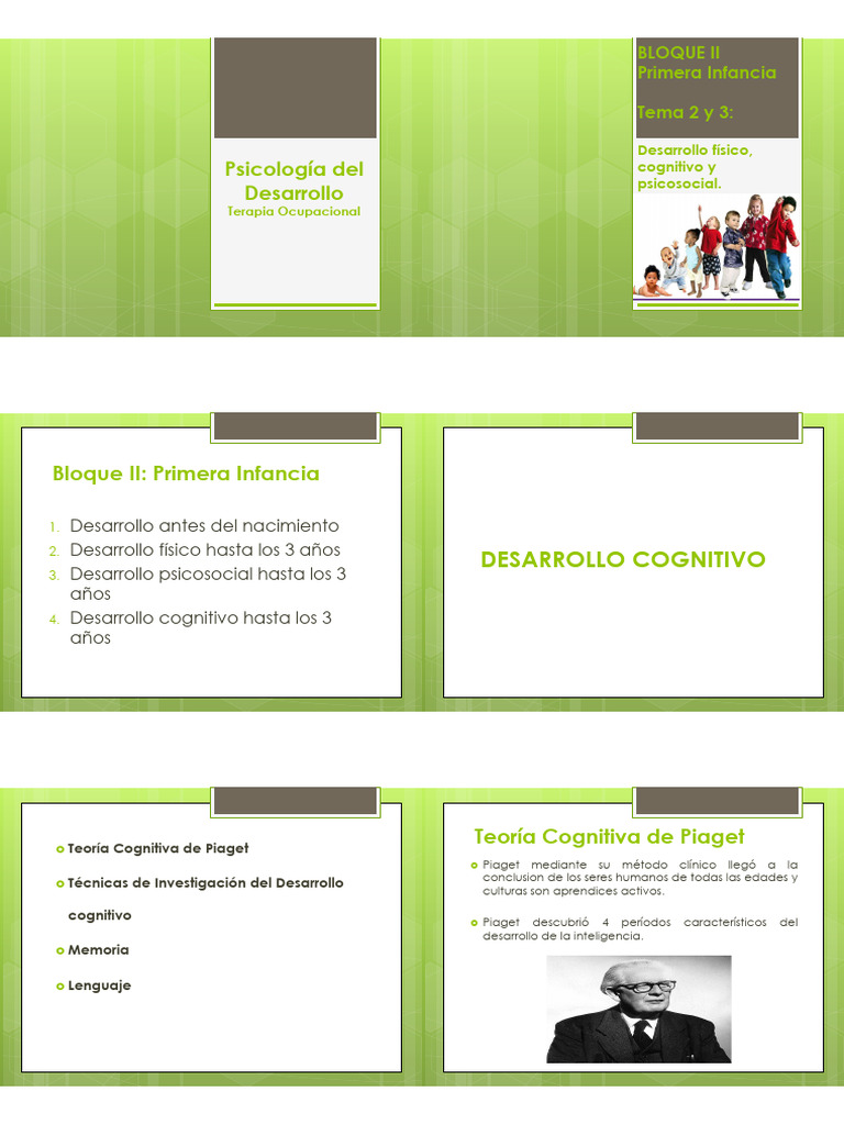 Desarrollo Cognitivo en la Primera Infancia | PDF | Aquisición de ...