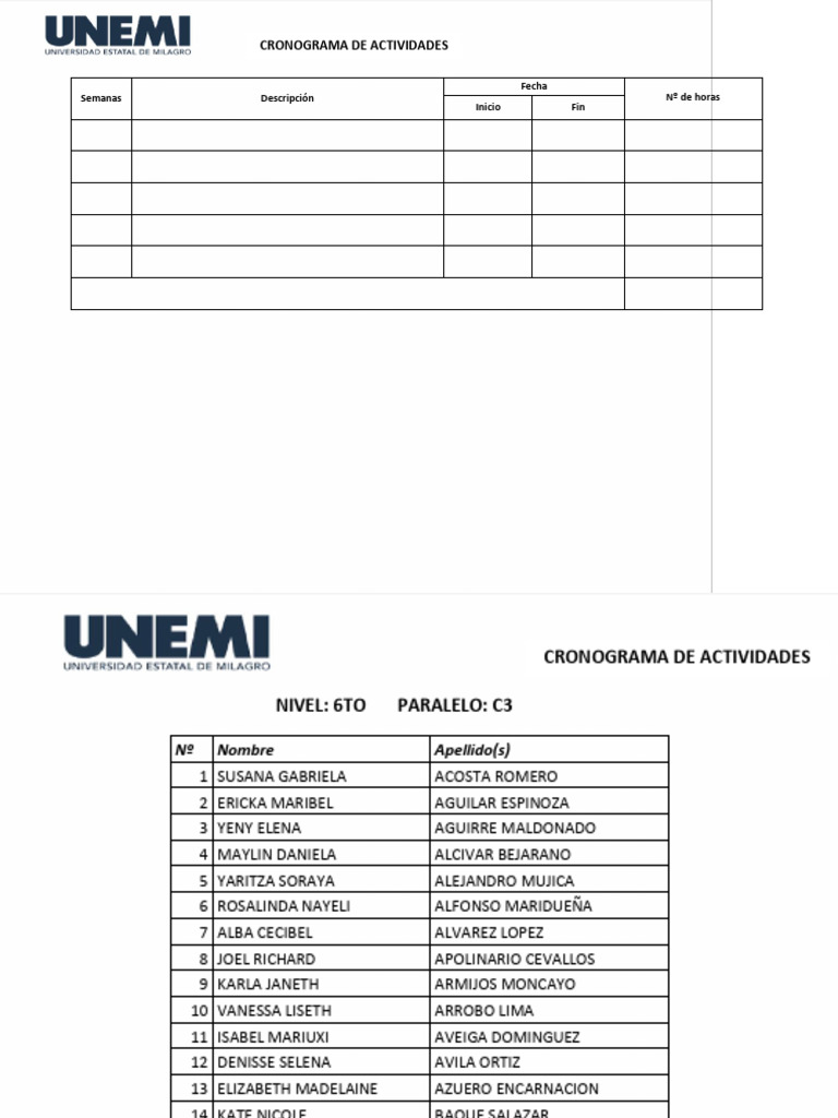 6TO C3 CRONOGRAMA DE ACTIVIDADES-signed | PDF