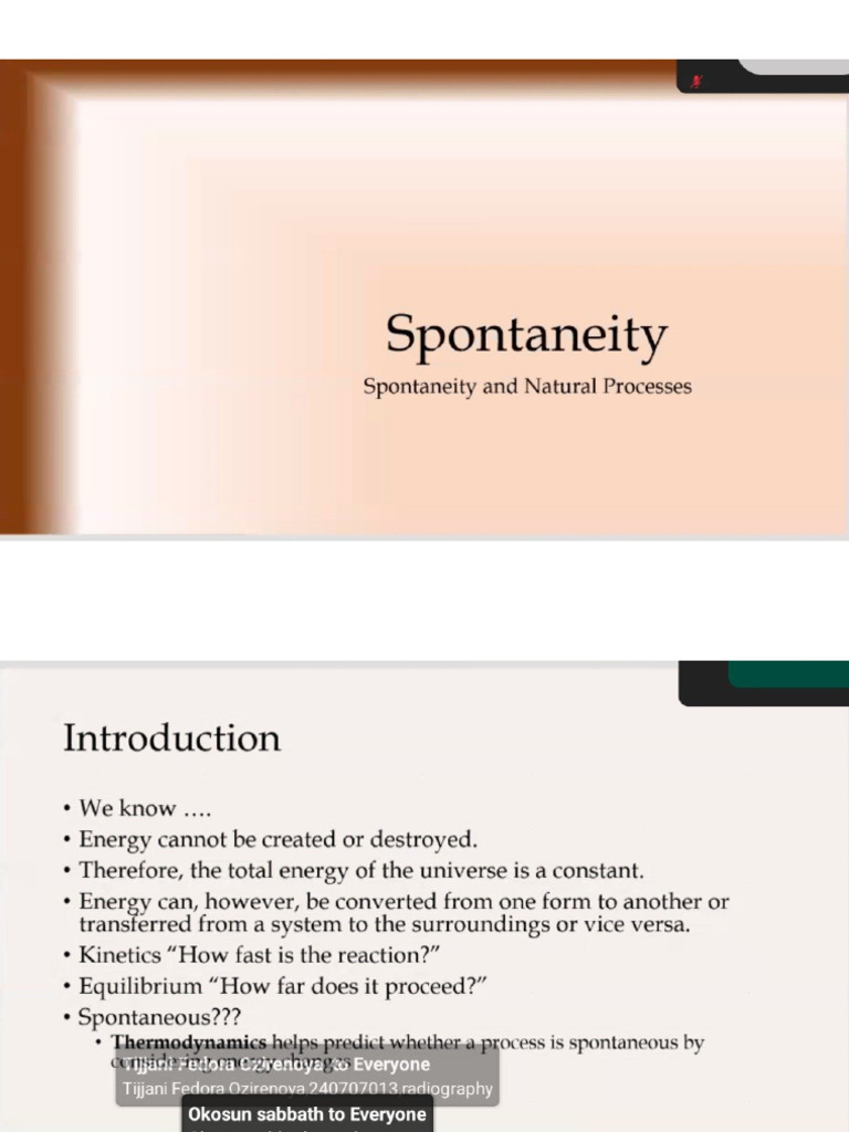 Chem 101..spontaneity. | PDF