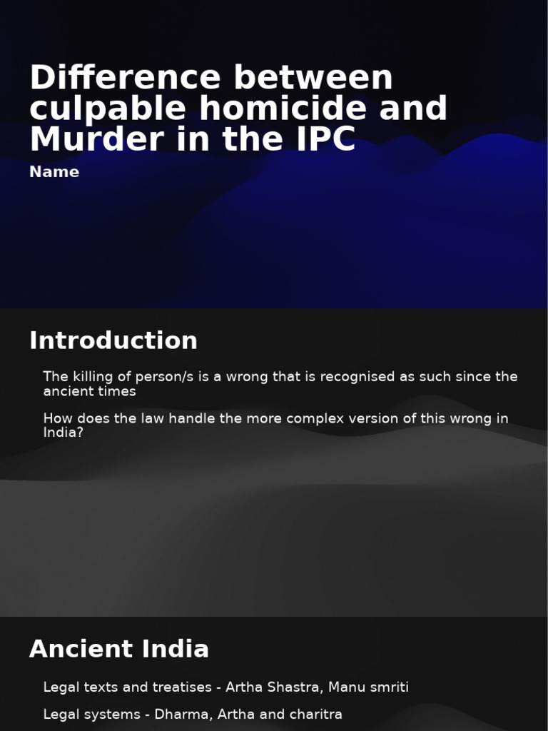 Law Of Crimes Presentation Pdf Murder Crimes