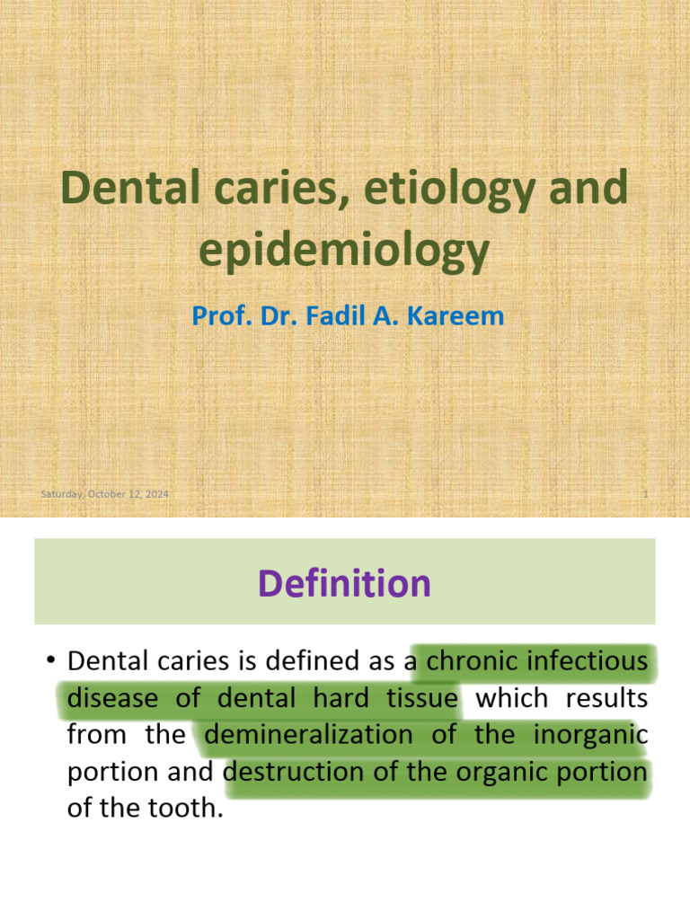 Dental Caries Ver 6 | PDF | Oral Hygiene | Human Tooth