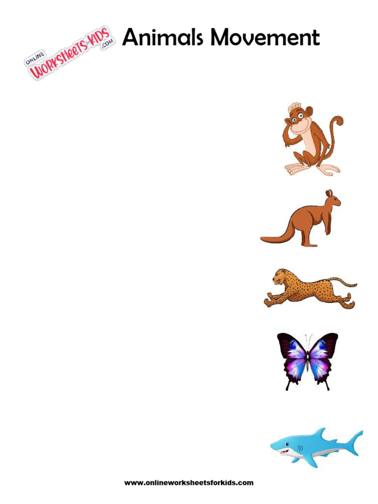 Animal Movement Matching Activity | PDF