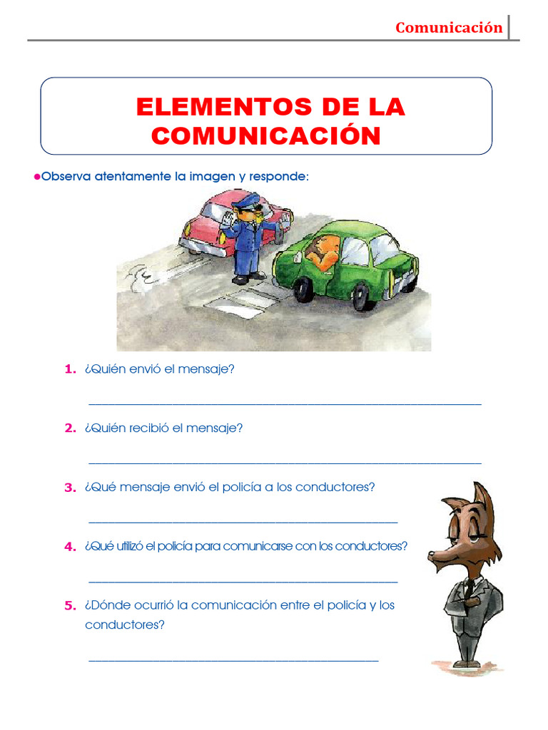 Ejercicios de Comunicación para Tercer Grado | PDF